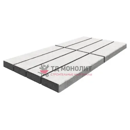 Тротуарная плитка Гранада, 80 мм, белый, Native