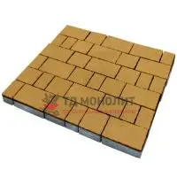 Тротуарная плитка Старый город, 60 мм, жёлтый, гладкая