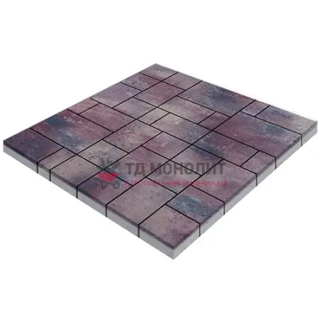 Тротуарная плитка Инсбрук Альпен, 60 мм, ColorMix Каратау, гладкая