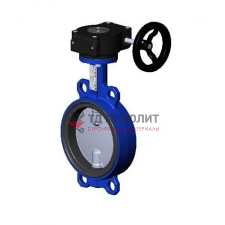 Затвор дисковый поворотный чугун VPI4449-08EP Ду 250 Ру16 межфл с редуктором диск нерж манжета EPDM Tecofi VPI4449-08EP0250