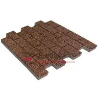 Тротуарная плитка Грас, 80 мм, Коричневый, antico
