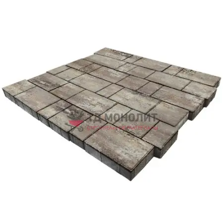 Тротуарная плитка Новый город, 40мм, ColorMix Берилл, гладкая