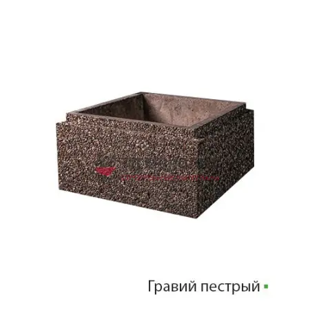Блок столбовой Max Stone, гравий пестрый