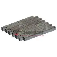 Тротуарная плитка Кроссбар Хэви, 100 мм, ColorMix Берилл, гладкая