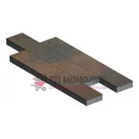 Тротуарная плитка Аликанте, 80 мм, ColorMix Штайнрус, Native