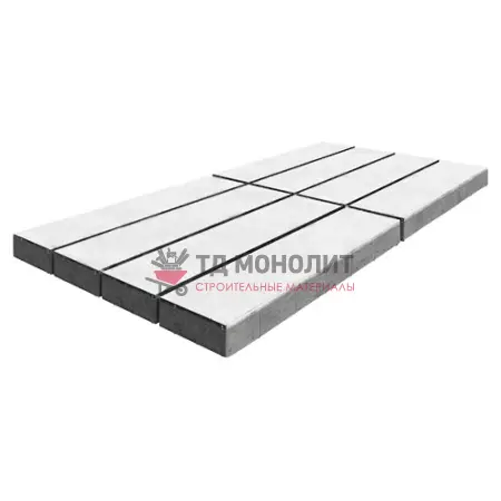 Тротуарная плитка Гранада, 80 мм, белый, гладкая