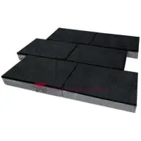 Тротуарная плитка Парк Плейс, 80 мм, чёрный, гладкая