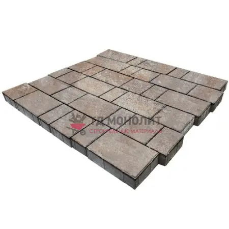 Тротуарная плитка Бергамо Colormix Берилл, 40 мм, гладкая