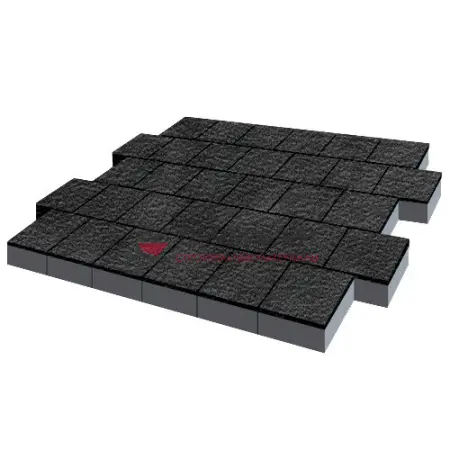 Тротуарная плитка Виго, 80 мм, черный, Antico