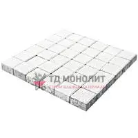 Тротуарная плитка Квадрат большой, 60 мм, белый, гладкая