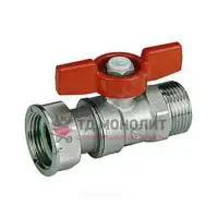 Кран шаровой латунь хром R254DL Ду 32 Ру35 ВР/НР рычаг Giacomini R254LX006