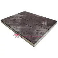 Тротуарная плитка Инсбрук Ланс, 60 мм, ColorMix Браун, Old-Age