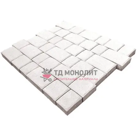 Тротуарная плитка Инсбрук Инн, 60 мм, белый, гладкая