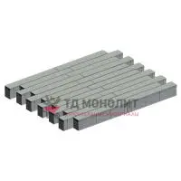 Тротуарная плитка Кроссбар Хэви, 100 мм, белый, гладкая