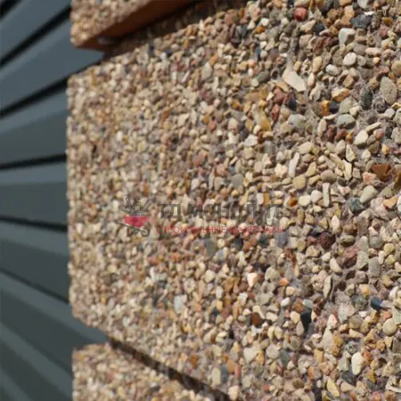 Блок столбовой Max Stone, гравий пестрый