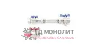 Комплект шаровых кранов латунь никель Ду 25 бабочка для установки теплосчетчика Rehau 12197581001