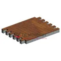 Тротуарная плитка Кроссбар Хэви, 100 мм, ColorMix Апероль, гладкая