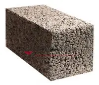 Блок полнотелый керамзитобетонный плотность 1250 кг./м.куб. 390х190х188 СКЦ-1ПРП
