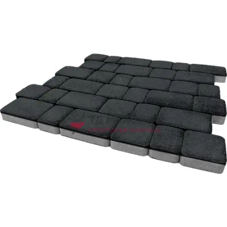 Тротуарная плитка "Инсбрук Альт", 60 мм, черный, гладкая