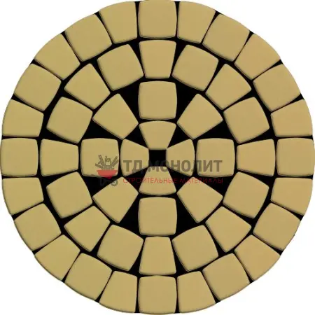 Тротуарная плитка Классико Нео, 60 мм, песочный, гладкая