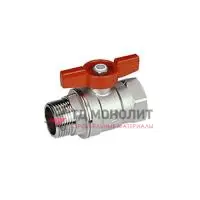 Кран шаровой латунь хром R254D Ду 15 Ру42 ВР/НР бабочка Giacomini R254X003