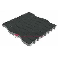 Тротуарная плитка Аксио, 80 мм, черный, гладкая