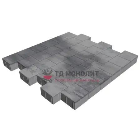 Тротуарная плитка Бельпассо Премио, 80 мм, ColorMix Монохром, гладкая