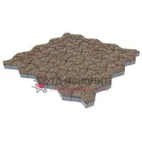 Тротуарная плитка Пиксель, 80 мм, BackWash Валдай