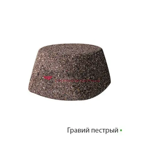 Отбойник из бетона Tower, гравий пестрый