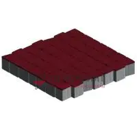 Тротуарная плитка Аттика, 60 мм, Винный, гладкая