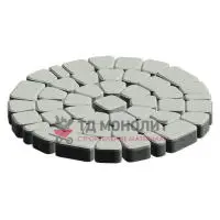 Тротуарная плитка Классико, 60 мм, Белый, гладкая