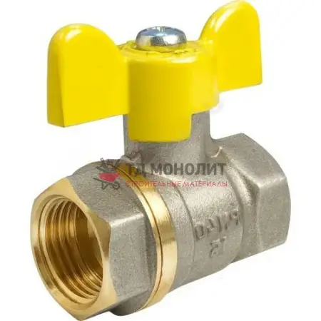 Кран шаровой латунь никель R951W Ду 15 Ру42 ВР полнопроходной бабочка Giacomini R951WX003