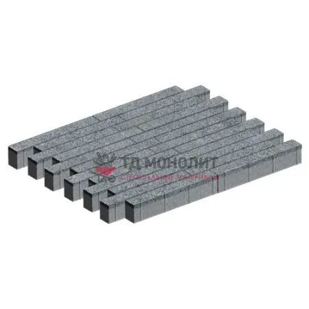 Тротуарная плитка Кроссбар Хэви, 100 мм, Гранит, BackWash