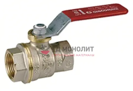 Кран шаровой латунь никель R910 Ду 40 Ру35 ВР полнопроходной рычаг Giacomini R910X027