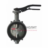 Затвор дисковый поворотный чугун R59W Ду 100 Ру16 межфл с рукояткой диск чугун манжета EPDM Giacomini R59WX010
