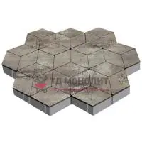 Тротуарная плитка Ромб, 60 мм, Colormix Берилл, гладкая