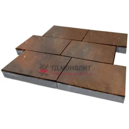 Тротуарная плитка Парк Плейс, 80 мм, ColorMix Штайнрус, гладкая