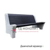 Лавка из полимерного бруса Riposo, дымчатый мрамор, цвет «Венге»