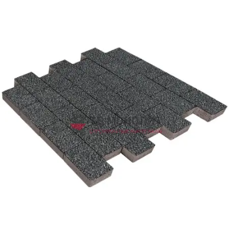 Тротуарная плитка Грас, 80 мм, Черный, antico