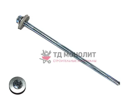Саморез для с/панелей KENNER, удлинённое сверло 15 мм, 6,3/5,5х160 Kn (600шт) KENNER