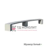 Лавка из бетона New City Arc Plus, белый мрамор