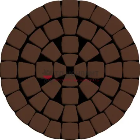 Тротуарная плитка Классико Нео, 60 мм, коричневый, гладкая