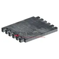 Тротуарная плитка Кроссбар Хэви, 100 мм, ColorMix Актау, гладкая