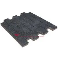 Тротуарная плитка Грас, 80 мм, Неро, BackWash