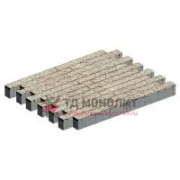 Тротуарная плитка Кроссбар Хэви, 100 мм, Грейзен, BackWash