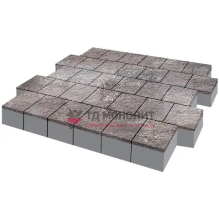 Тротуарная плитка Armor, 80 мм, ColorMix Умбра, Old-Age