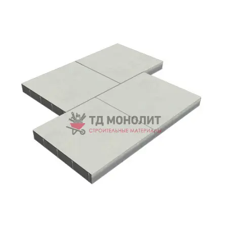 Тротуарная плитка Урбан Форс, 80 мм, белый, гладкая