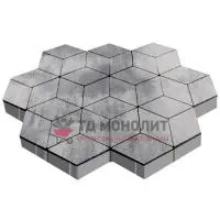 Тротуарная плитка Ромб, 60 мм, Colormix Монохром, гладкая