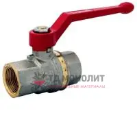 Кран шаровой латунь никель BVR Ду 15 Ру40 ВР полнопроходной рычаг Danfoss 065B8207