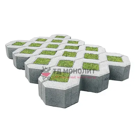 Газонная решетка, 80 мм, серый